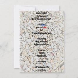 平状のグリーティングカードをお詫び