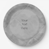 平瓦セラミックサーフェスグレー任意文字 ペーパープレート (正面)