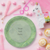 平瓦セラミック表面緑任意文字 ペーパープレート (パーティー)