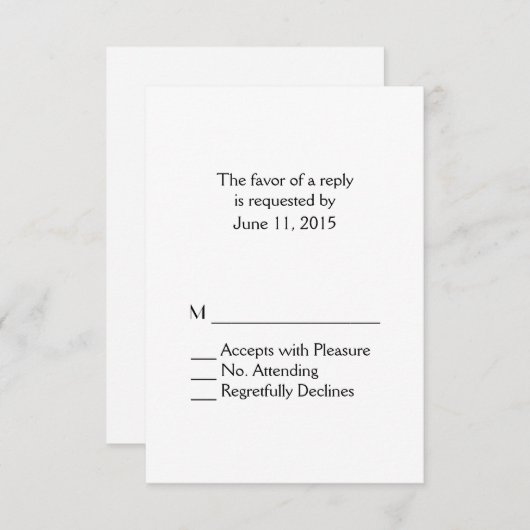 平白RSVP 出欠カード (正面/裏面)