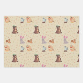 平秋/秋動物模様 ラッピングペーパーシート (正面3)