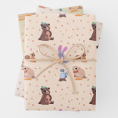 平秋/秋動物模様 ラッピングペーパーシート (インサイチュ)