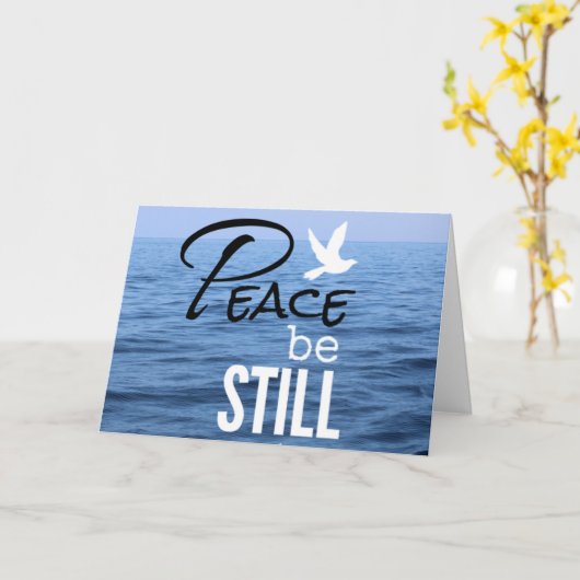 平穏が訪れますように 水の恵み キリスト教の祝福 カード (黄色い花)