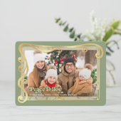 平穏と喜び セージグリーン&ゴールド フォトカード シーズンカード (スタンド正面)