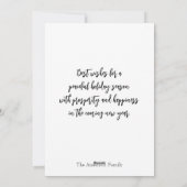 平穏な冬の雪のトナカイの季節のご挨拶 シーズンカード (裏面)