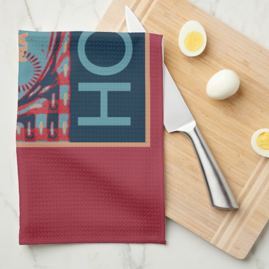 平穏な希望: 心を落ち着かせるデザイン ハクナマタタ キッチンタオル (四つ折り)