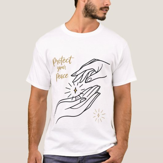 平穏な心を守る 天の輝きTシャツ Tシャツ (正面)