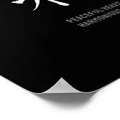 平穏な心、調和の氣 - 漢字 ポスター (角)