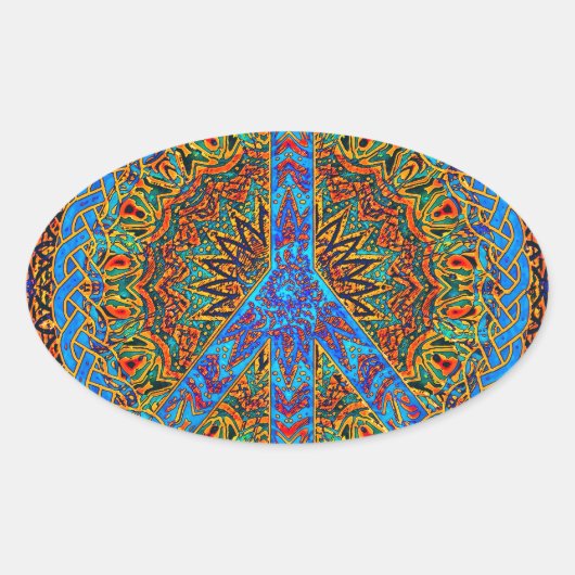 平穏な生活 楕円形シール (正面)