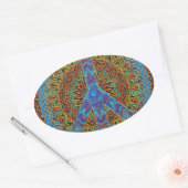 平穏な生活 楕円形シール (封筒)