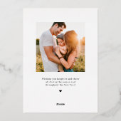 平穏な願いを込めたホリデー写真カード 箔シーズンカード (裏面)