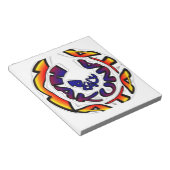 「平穏 ハクナマタタ」 サークル アート プリント ノートパッド (アングル)