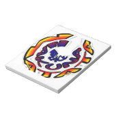 「平穏 ハクナマタタ」 サークル アート プリント ノートパッド (回転)