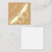 平空白のサンキューカード（蝶あり） ノートカード (正面/裏面)