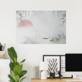 平空白の葉枠デザイン ポスター (ホームオフィス)