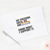 平等が実現するまで自由はない ラウンドシール (封筒)