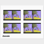 平等と平等 長方形シール (シート)