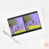 平等と平等 長方形シール (封筒)