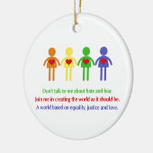 平等と正義と愛の世界 セラミックオーナメント (左)