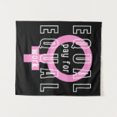 平等な仕事のフェミニストのための平等な支払い タペストリー (正面(横))