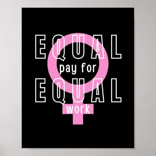 平等な仕事のフェミニストのための平等な支払い ポスター (正面)