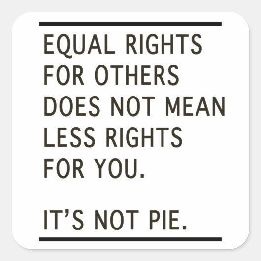 平等な権利その他の人は以下の権利そのパイ スクエアシール (正面)