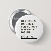 平等な権利その他の人は以下の権利そのパイ 缶バッジ (正面&裏面)
