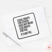 平等な権利はパイではない – プロ科学 –  スクエアシール (封筒)