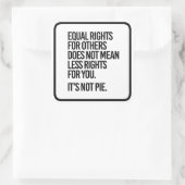 平等な権利はパイではない – プロ科学 –  スクエアシール (バッグ)