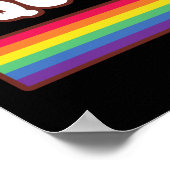 平等な権利。LGBT+プライド.レインボーフラグ ポスター (角)