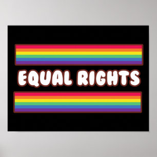 平等な権利。LGBT+プライド.レインボーフラグ ポスター