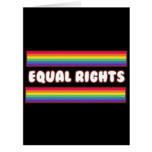 平等な権利。LGBT+プライド.レインボーフラッグカード