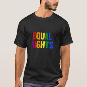 平等な権利 LGBTQ レインボー ゲイ プライド Tシャツ