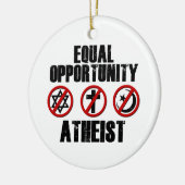 平等な機会の無神論者 セラミックオーナメント (左)