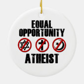 平等な機会の無神論者 セラミックオーナメント (裏面)