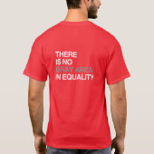 平等にはグレーゾーンなど存在しない Tシャツ (裏面)