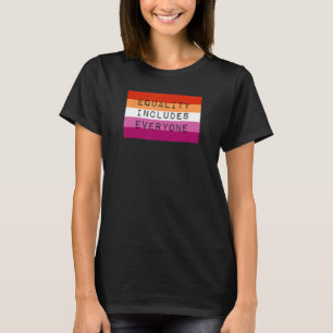 平等には、すべてのレズビアンプライドフラグLgbtが含まれる Tシャツ