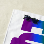 平等のゲイプライドLGBTの虹のタイポグラフィLGBTQ ビーチタオル (インサイチュ)