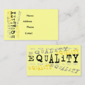 平等のプロフィールカード 名刺 (正面/裏面)
