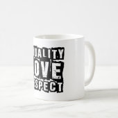 平等の愛と尊敬のプライド月 コーヒーマグカップ (正面右)