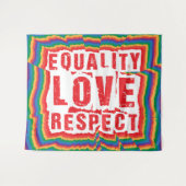 平等の愛と尊敬のプライド月 タペストリー (正面(横))