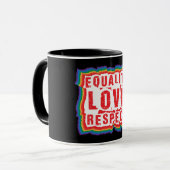 平等の愛と尊敬のプライド月 マグカップ (正面左)
