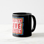 平等の愛と尊敬のプライド月 マグカップ (正面右)