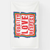 平等の愛と尊敬のプライド月 横断幕 (縦)