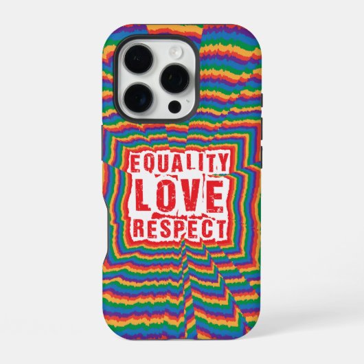 平等の愛と尊敬のプライド月 iPhoneケース (裏面)