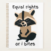 平等の権利または私はアライグマを噛む プランナー手帳 (正面)