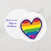 平等の結婚婚姻 招待状 (正面/裏面)