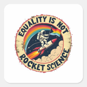 平等はロケット科学ではないLGBTQフェミニズム スクエアシール
