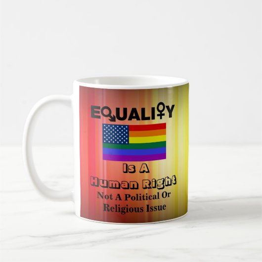 平等は人間の権利…..... コーヒーマグカップ (左)