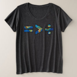 平等は分断より偉大 プラスサイズTシャツ